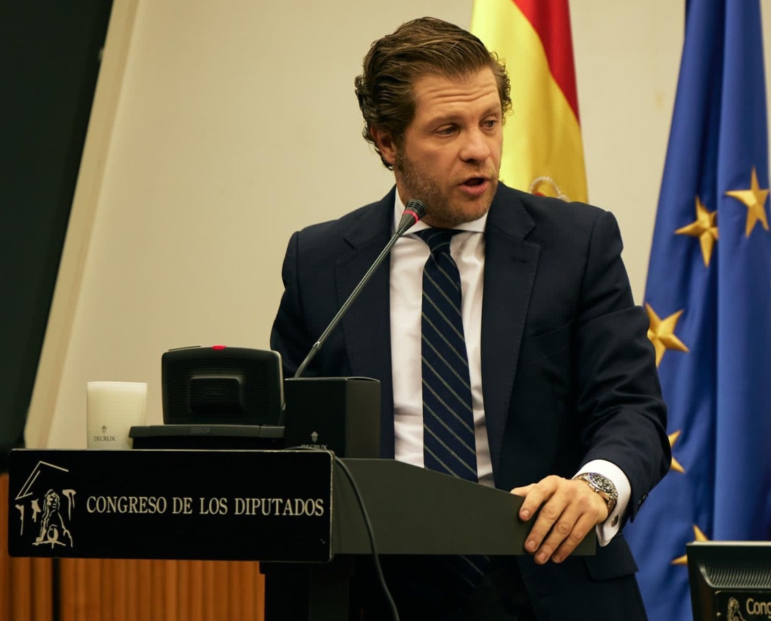 Borja Pérez de Brea en el atril del Congreso de los Diputados
