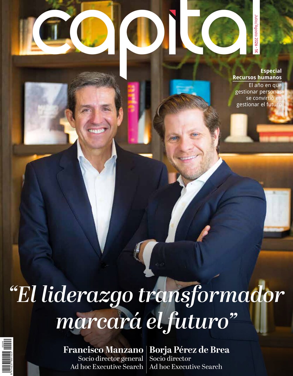 Portada de Revista Capital con Borja Pérez de Brea y Francisco Manzano, de Ad hoc Executive Search